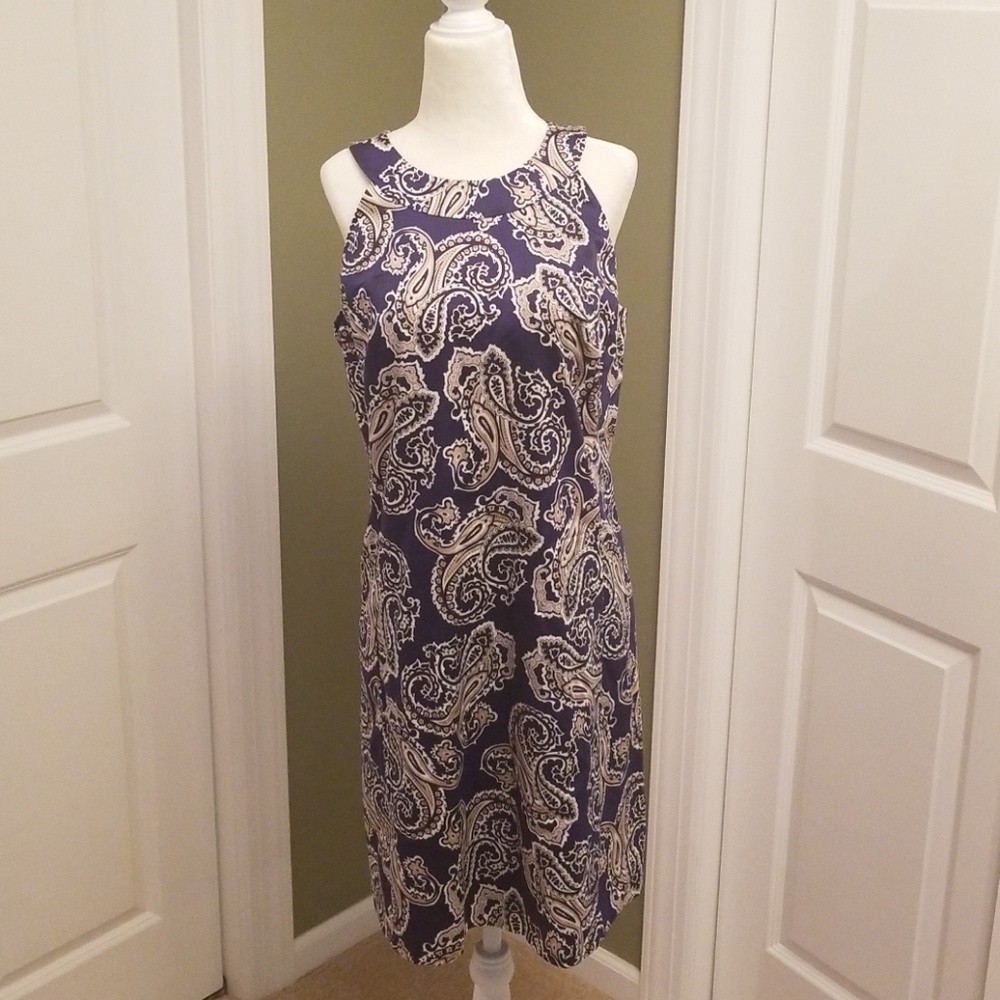 Ann Taylor Loft Paisley Print Sleeveless Dress - Picture 2 of 8